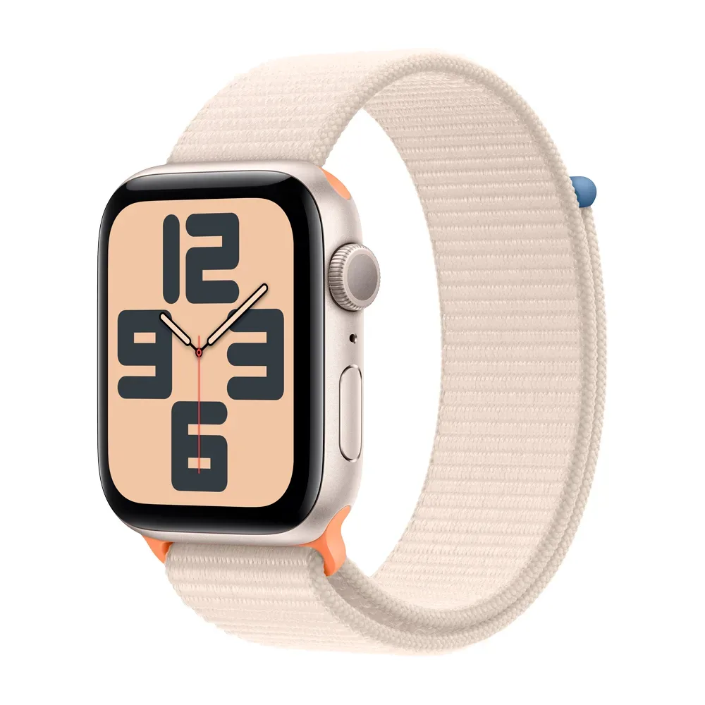 Умные часы Apple Watch SE 2 (2023) GPS, 44mm, Aluminium Case with Sport Loop, Starlight (Сияющая звезда)
