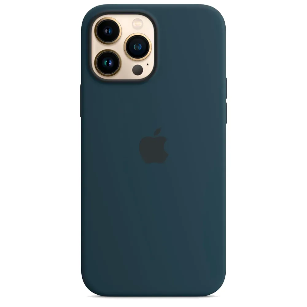 Силиконовый чехол с поддержкой MagSafe Apple Silicone Case для iPhone 13 Pro Max, Abyss Blue (Синий омут)