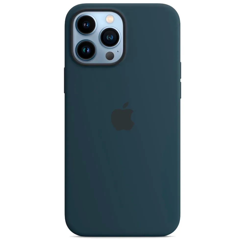 Силиконовый чехол с поддержкой MagSafe Apple Silicone Case для iPhone 13 Pro Max, Abyss Blue (Синий омут)