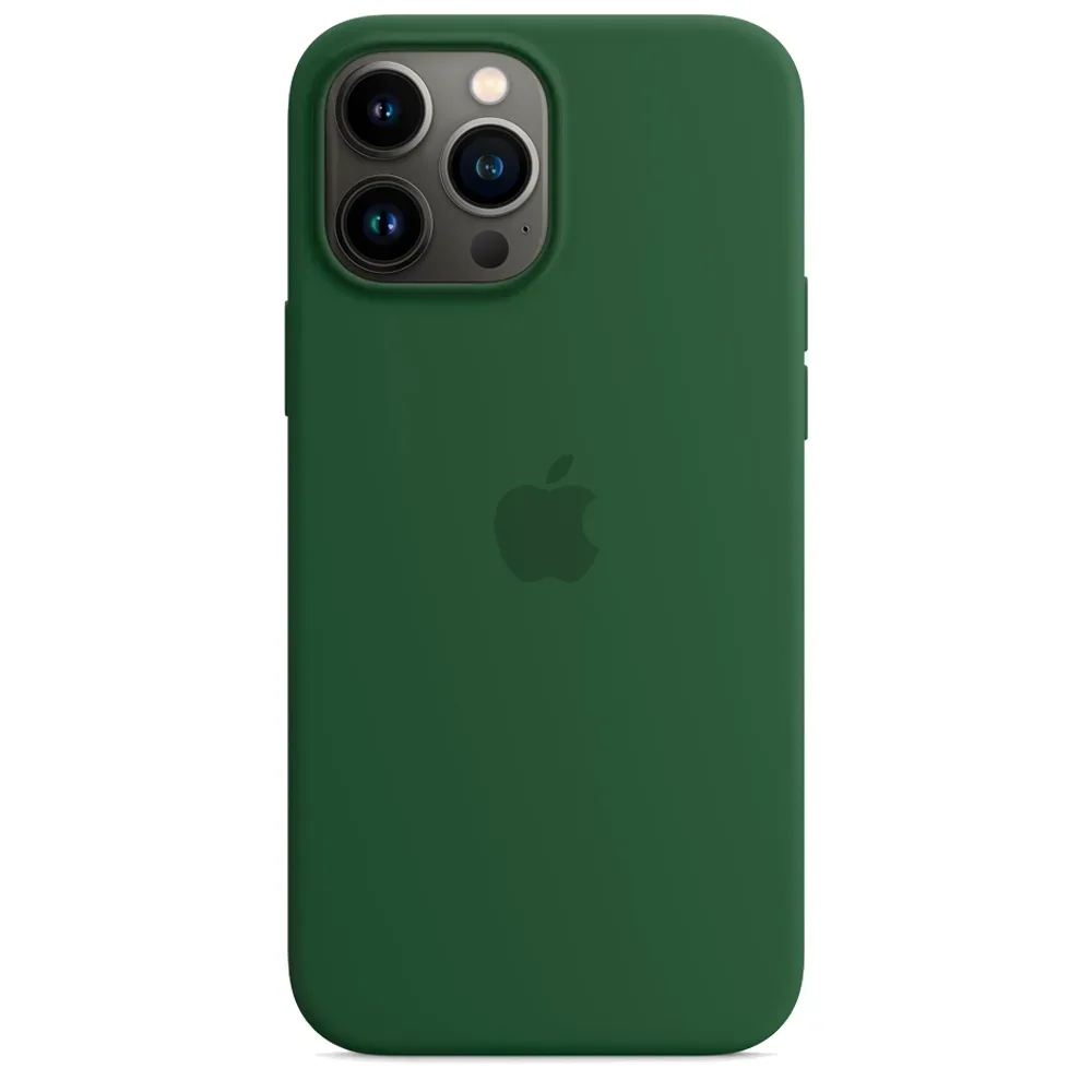 Силиконовый чехол с поддержкой MagSafe Apple Silicone Case для iPhone 13 Pro Max, Clover (Зеленый клевер)