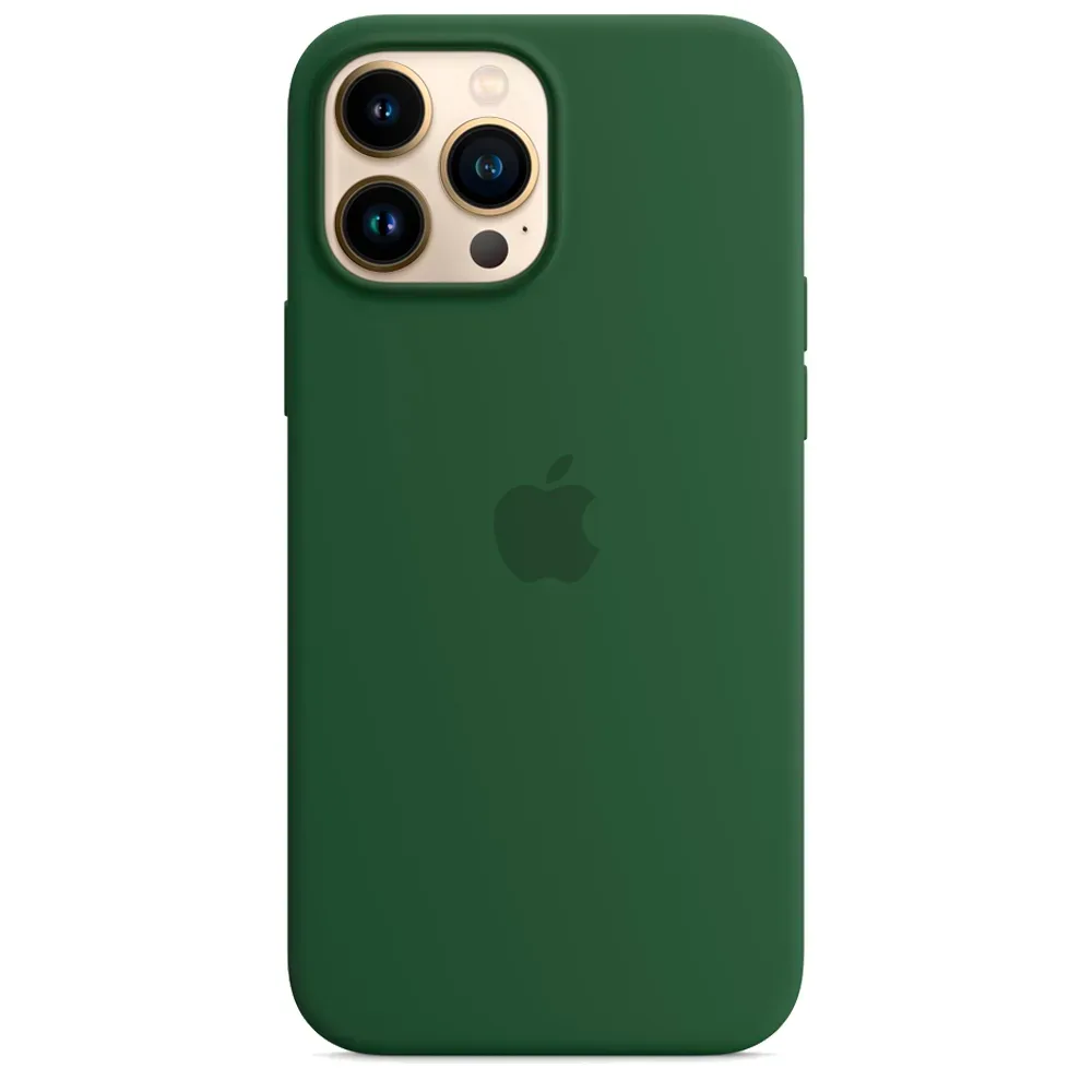 Силиконовый чехол с поддержкой MagSafe Apple Silicone Case для iPhone 13 Pro Max, Clover (Зеленый клевер)