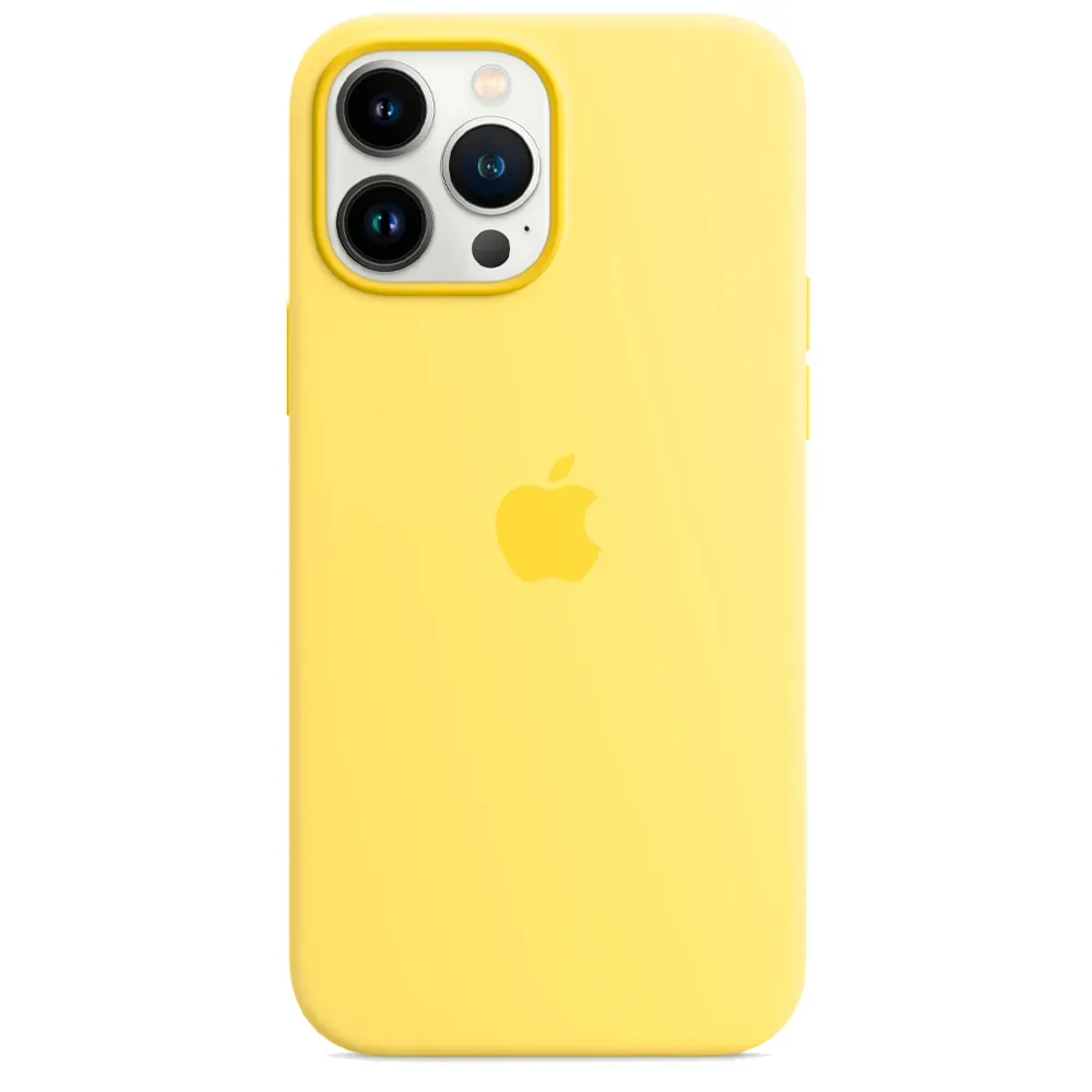 Силиконовый чехол с поддержкой MagSafe Apple Silicone Case для iPhone 13 Pro Max, Lemon Zest (Лимонная цедра)