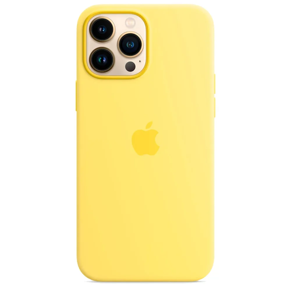 Силиконовый чехол с поддержкой MagSafe Apple Silicone Case для iPhone 13 Pro Max, Lemon Zest (Лимонная цедра)