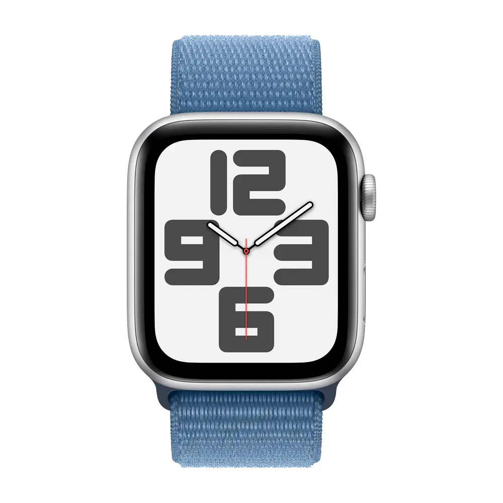 Умные часы Apple Watch SE 2 (2023) GPS, 44mm, Aluminium Case with Sport Loop, Silver/Winter Blue (Серебристый/зимний синий)