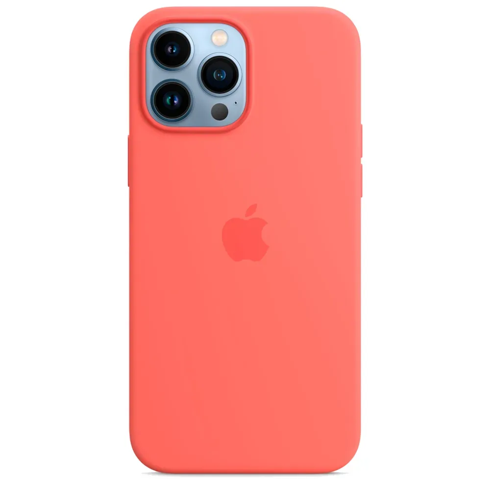 Силиконовый чехол с поддержкой MagSafe Apple Silicone Case для iPhone 13 Pro Max, Pink Pomelo (Розовый помело)