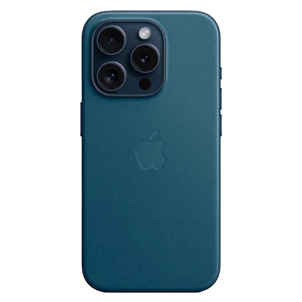 Тканевый чехол с поддержкой MagSafe Apple FineWoven Case для iPhone 15 Pro, Pacific Blue (Тихоокеанский синий)