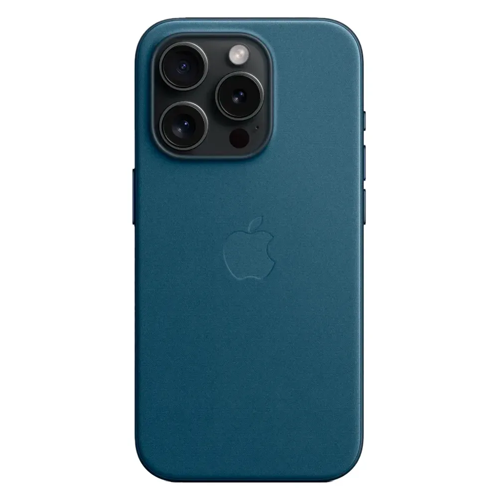 Тканевый чехол с поддержкой MagSafe Apple FineWoven Case для iPhone 15 Pro, Pacific Blue (Тихоокеанский синий)