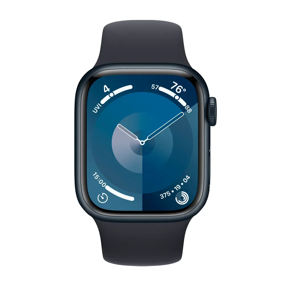 Умные часы Apple Watch Series 9 GPS, 41mm, Aluminium Case with Sport Band S/M, Midnight (Тёмная ночь)