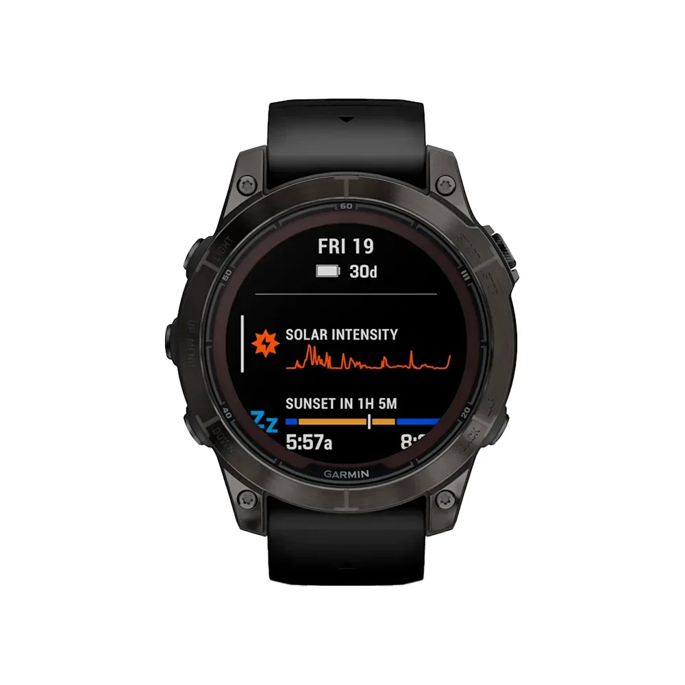 Умные часы Garmin Fenix 7 Pro, 47mm, Sapphire Solar Carbon Grey DLC Titanium with Black Band (010-02777-11)