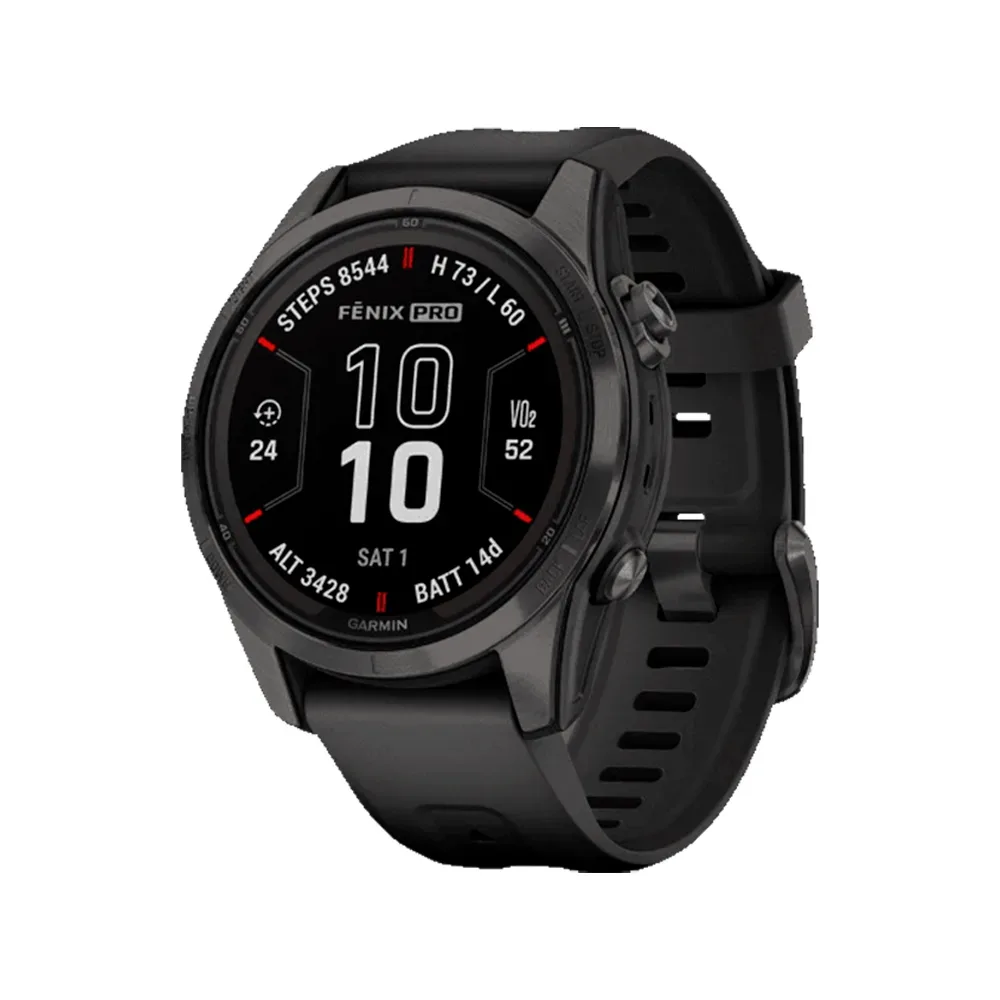 Умные часы Garmin Fenix 7S Pro, 42mm, Sapphire Solar DLC Titanium Carbon Gray (010-02776-11)