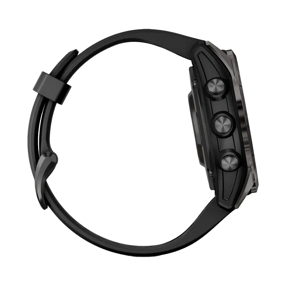 Умные часы Garmin Fenix 7S Pro, 42mm, Sapphire Solar DLC Titanium Carbon Gray (010-02776-11)
