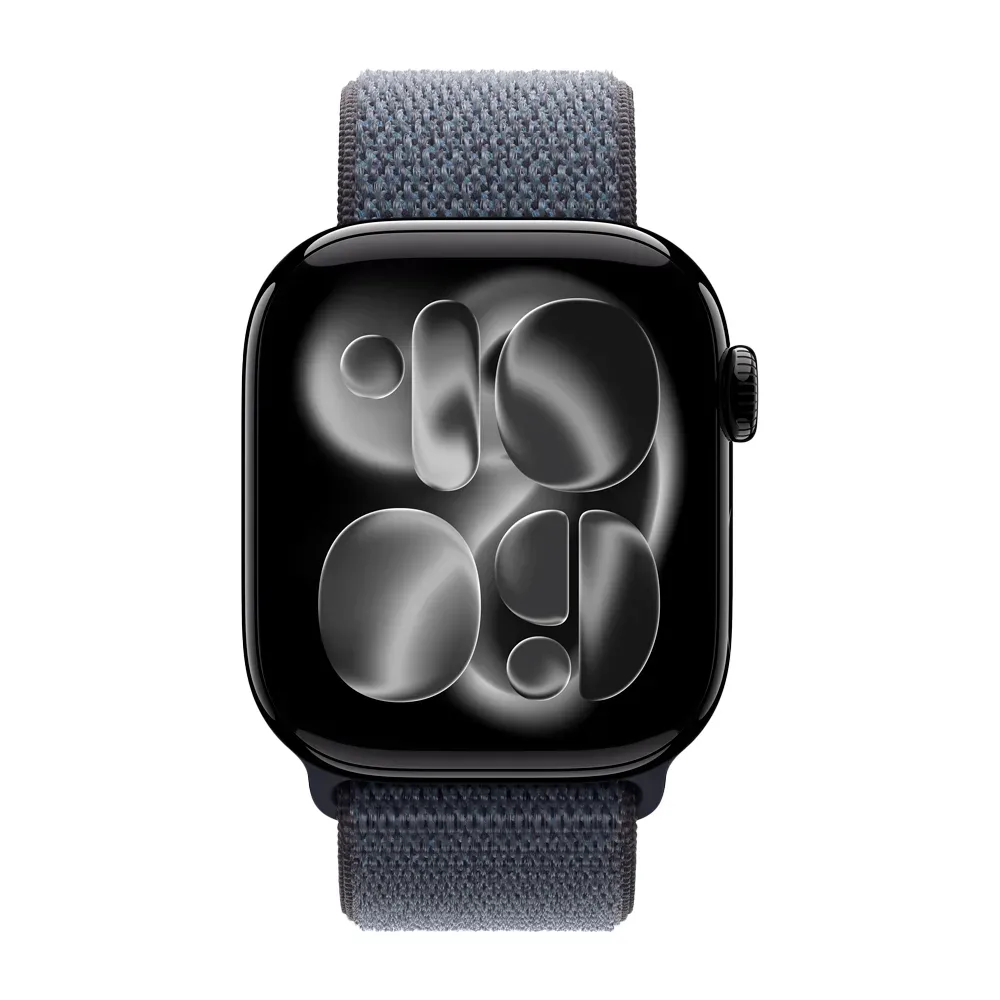 Умные часы Apple Watch Series 11 GPS, 42mm, Jet Black Aluminium Case with Anchor Blue Sport Loop
