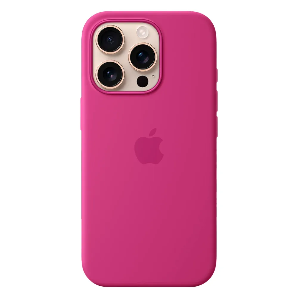 Силиконовый чехол с поддержкой MagSafe Apple Silicone Case для iPhone 16 Pro, Fuchsia (Фуксия)
