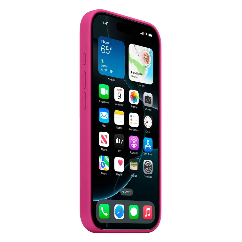 Силиконовый чехол с поддержкой MagSafe Apple Silicone Case для iPhone 16 Pro, Fuchsia (Фуксия)
