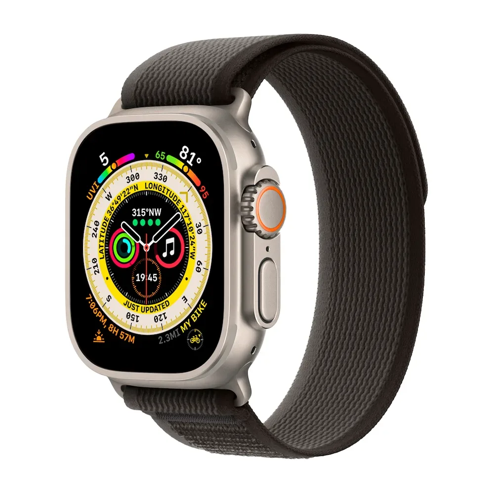 Умные часы Apple Watch Ultra GPS + Cellular, 49mm, Trail Loop S/M, Black/Grey (Черный / Серый)