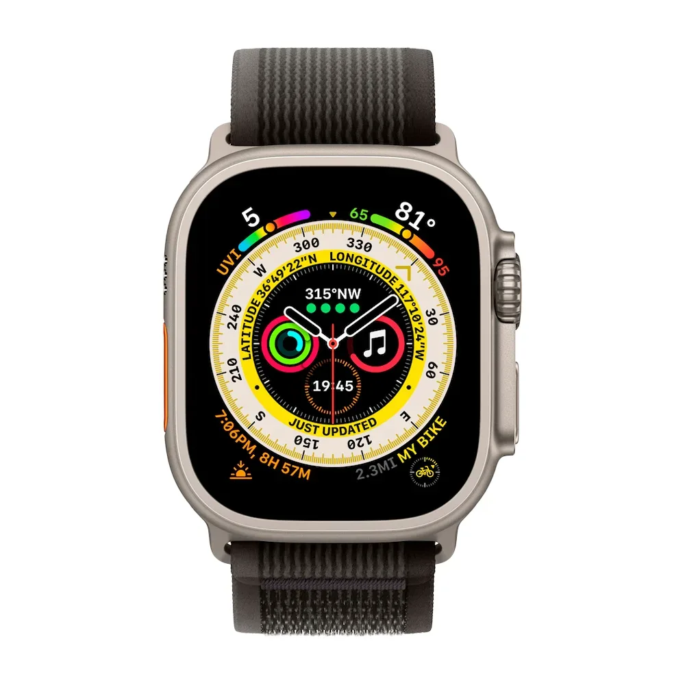 Умные часы Apple Watch Ultra GPS + Cellular, 49mm, Trail Loop S/M, Black/Grey (Черный / Серый)