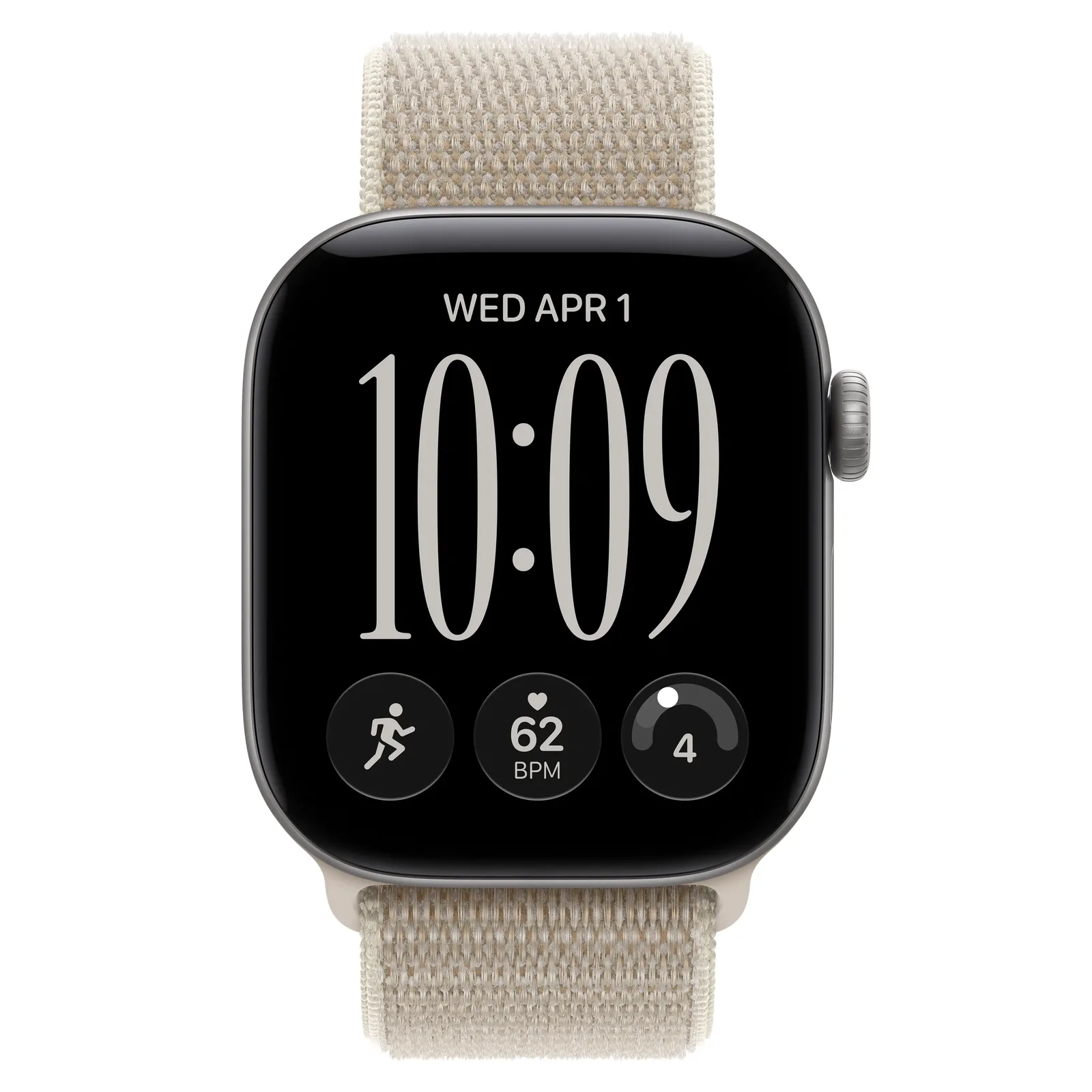 Умные часы Apple Watch Series 12 GPS, 42mm, Space Gray Aluminum Case with Limestone Sport Loop