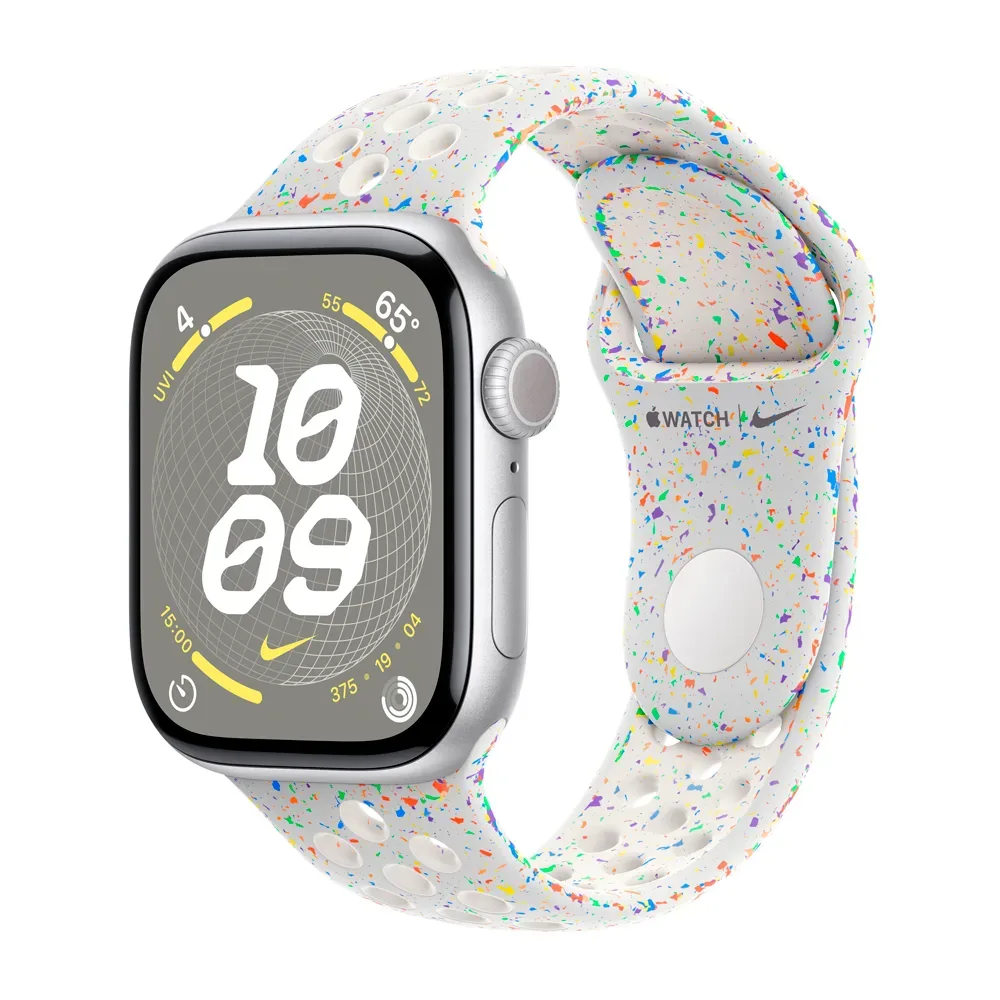 Умные часы Apple Watch Series 10 GPS, 42mm, Silver Aluminium Case with Nike Sport Band S/M, Pure Platinum (Серебристый) MWWW3/MYJM3