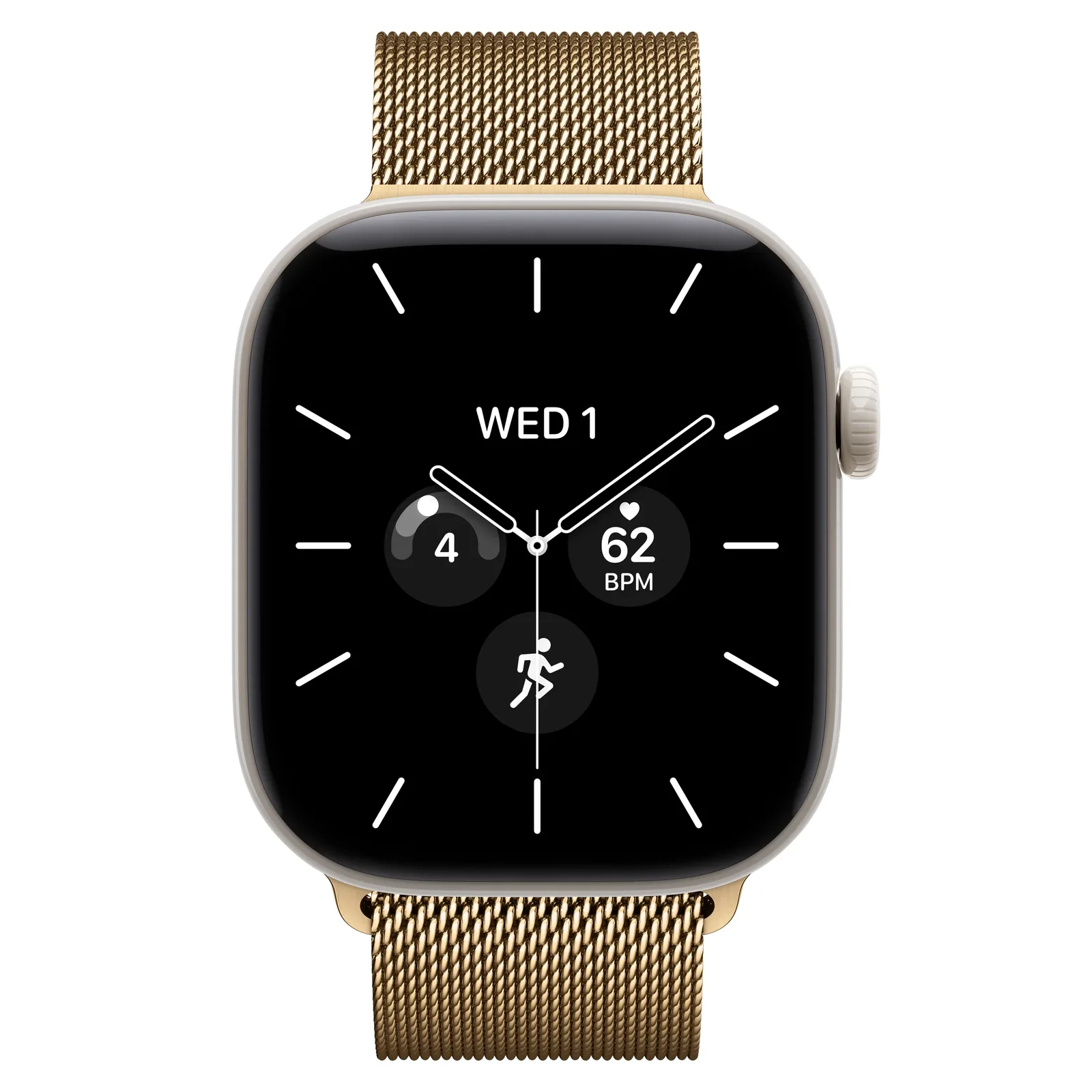 Умные часы Apple Watch Series 12 GPS + Cellular, 42mm, Pearl White Ceramic Case with Radiant Gold Milanese Loop
