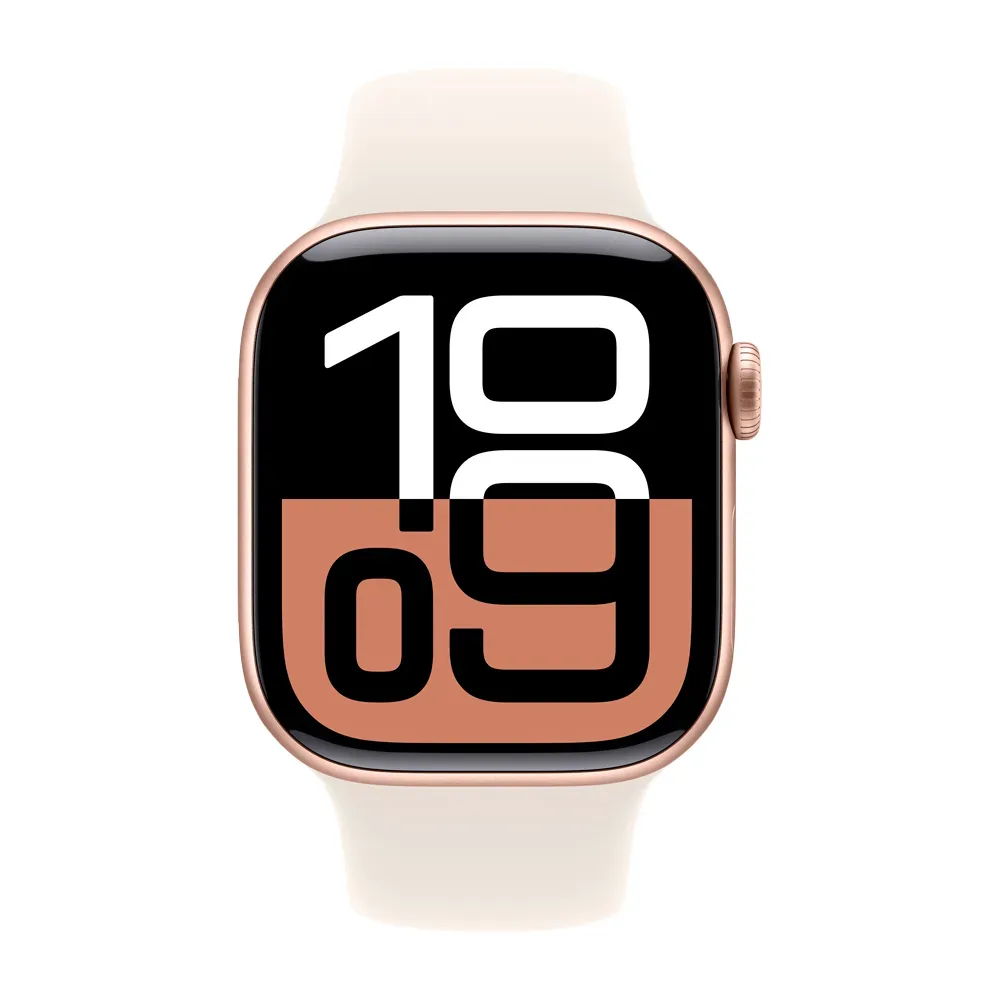 Умные часы Apple Watch Series 10 GPS, 42mm, Rose Gold Aluminium Case with Sport Band S/M, Light Blush (Розовый) MWWH3