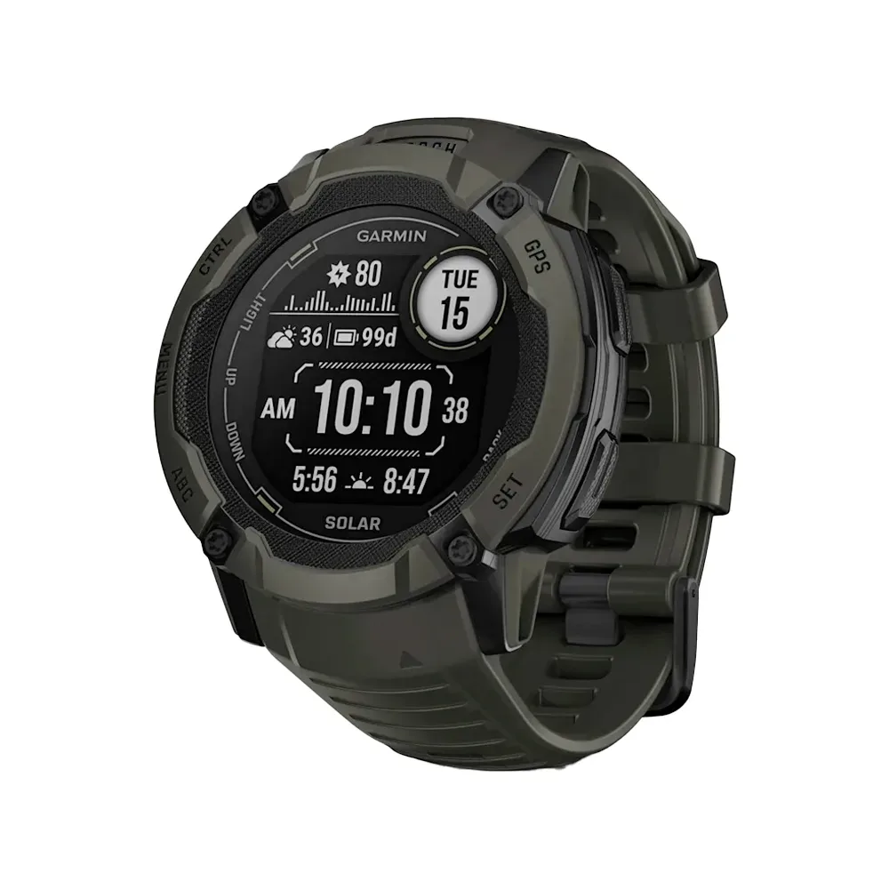 Умные часы Garmin Instinct 2X, 50mm, Solar Moss (010-02805-05)
