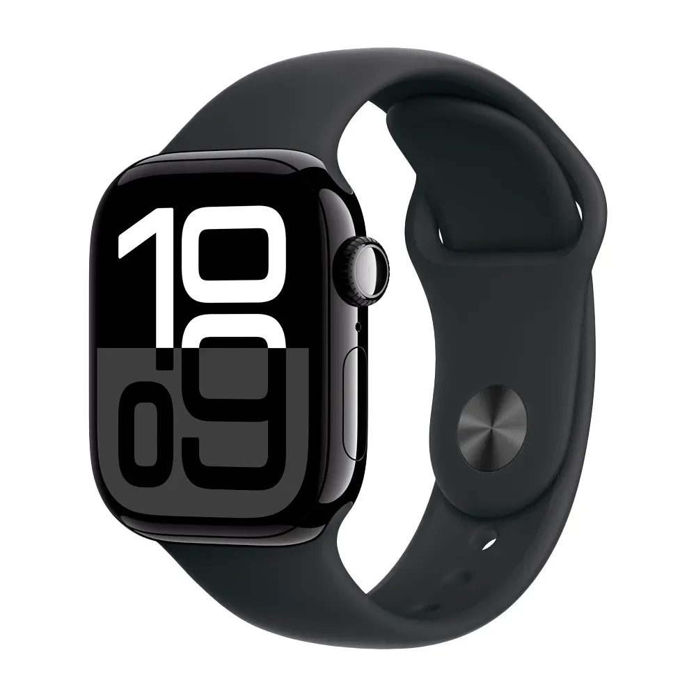 Умные часы Apple Watch Series 10 GPS, 42mm, Jet Black Aluminium Case with Sport Band S/M, Black (Черный) MWWE3