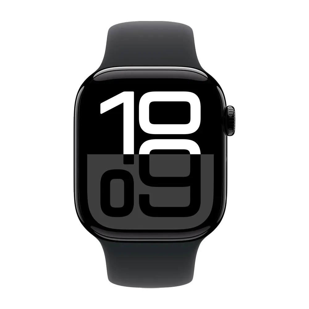 Умные часы Apple Watch Series 10 GPS, 42mm, Jet Black Aluminium Case with Sport Band S/M, Black (Черный) MWWE3