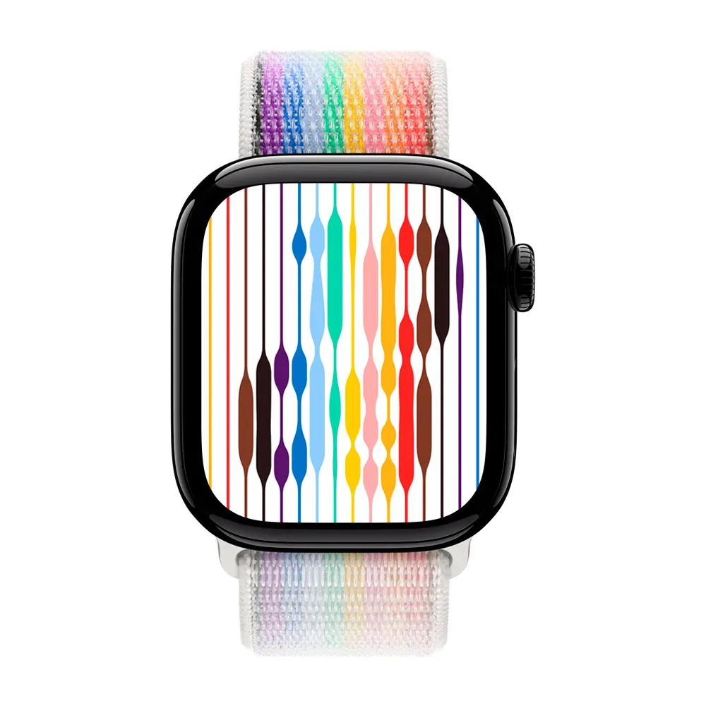 Умные часы Apple Watch Series 11 GPS, 42mm, Jet Black Aluminium Case with Pride Edition Sport Loop