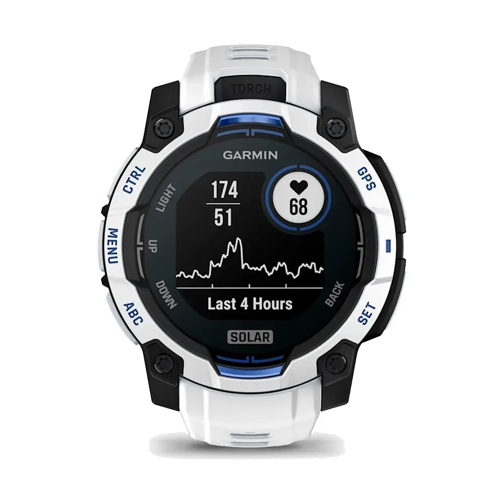 Умные часы Garmin Instinct 3, 45mm, Solar Whitestone with Whitestone/Bolt Blue Band (010-02934-03)