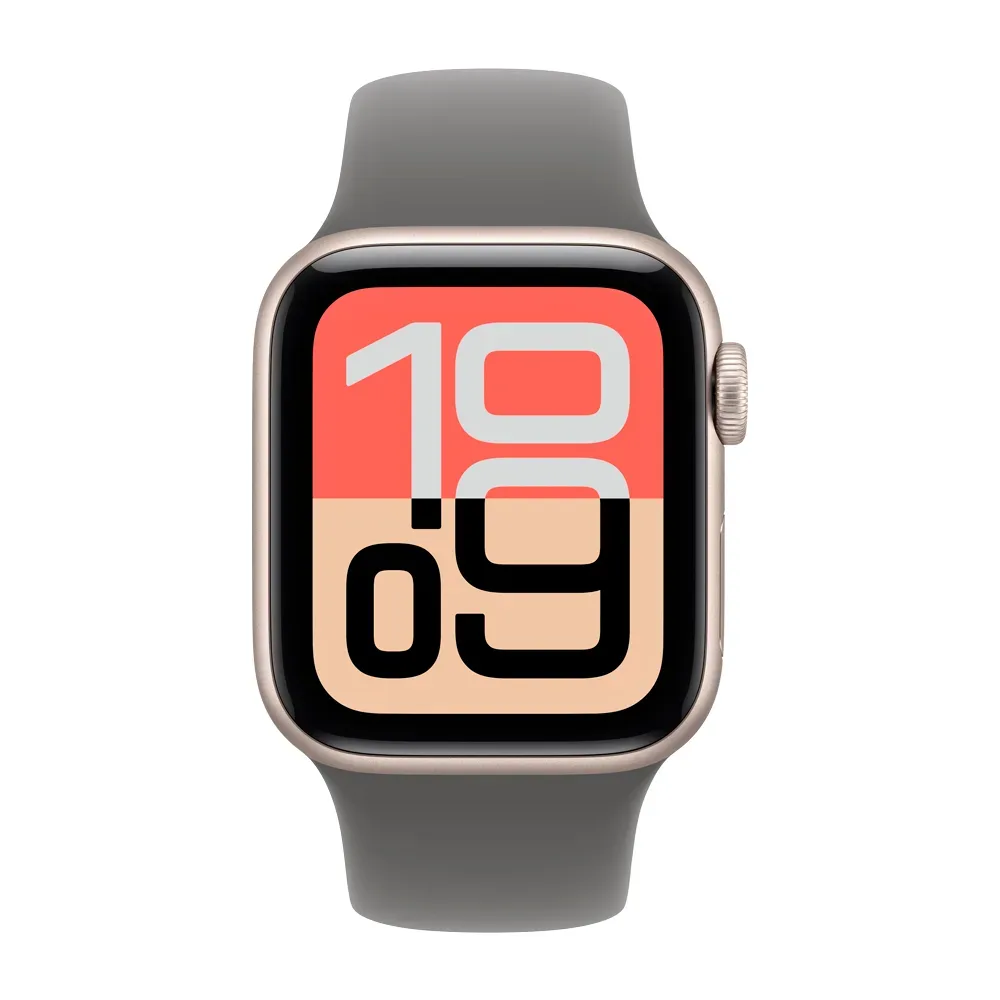 Умные часы Apple Watch SE 3 (2025) GPS, 40mm, Starlight Aluminium Case with Stone Gray Sport Band, M/L