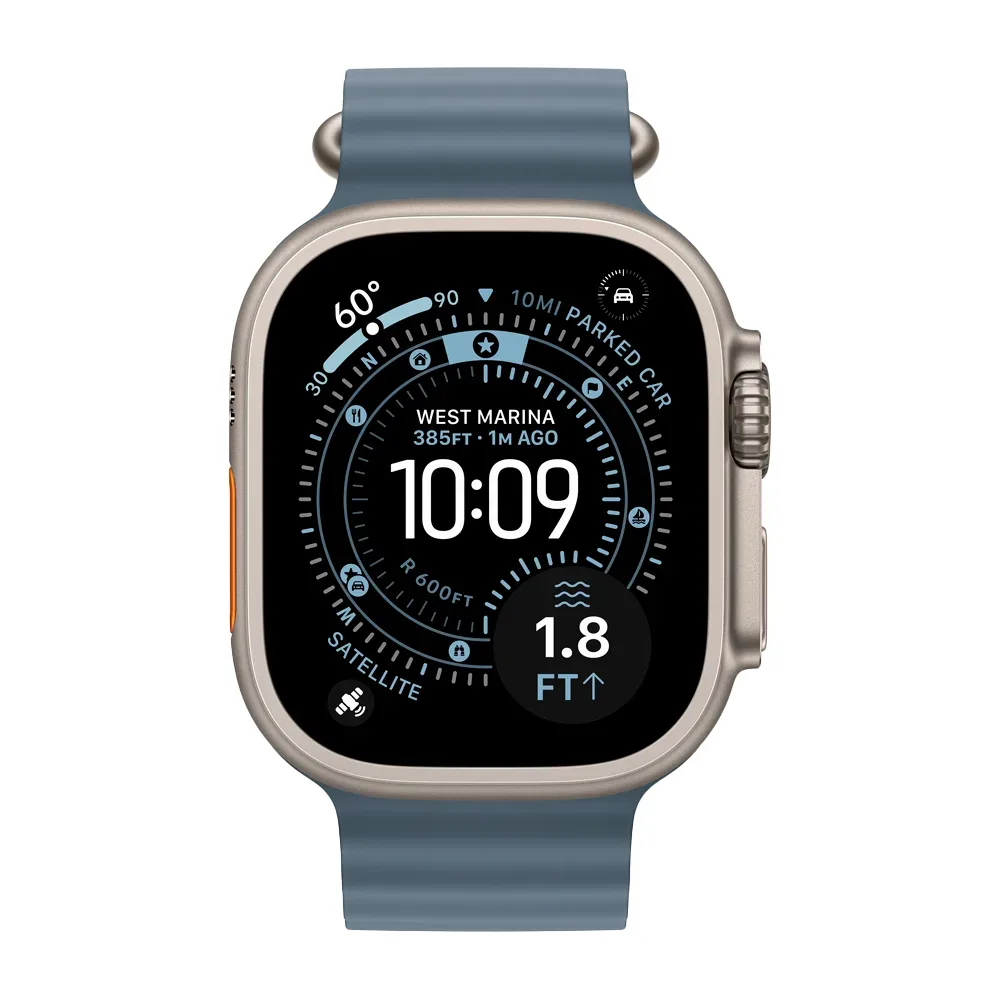 Умные часы Apple Watch Ultra 3 (2025) GPS + Cellular, 49mm, Natural Titanium Case with Anchor Blue Ocean Band