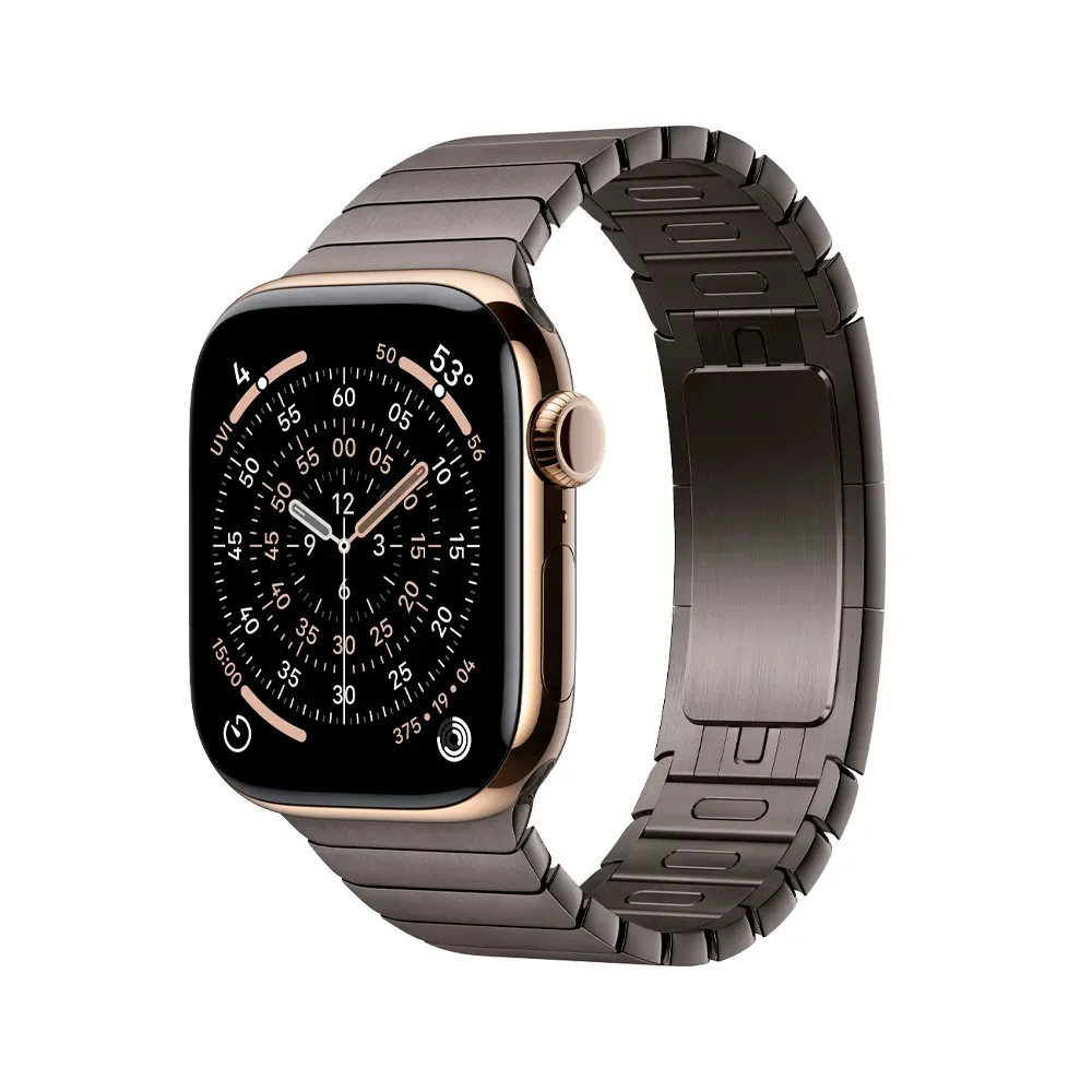 Умные часы Apple Watch Series 11 GPS + Cellular, 42mm, Gold Titanium Case with Slate Link Bracelet