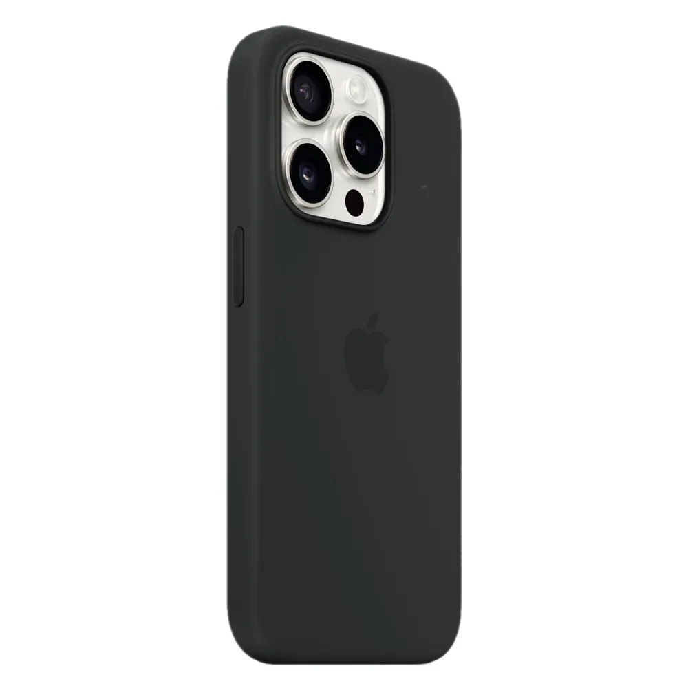 Силиконовый чехол с поддержкой MagSafe Apple Silicone Case для iPhone 15 Pro, Black (Черный)