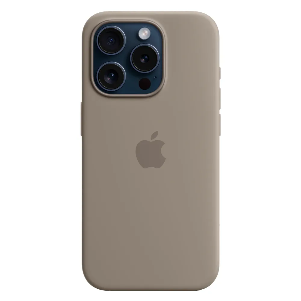 Силиконовый чехол с поддержкой MagSafe Apple Silicone Case для iPhone 15 Pro, Clay (Пепельно-коричневый)