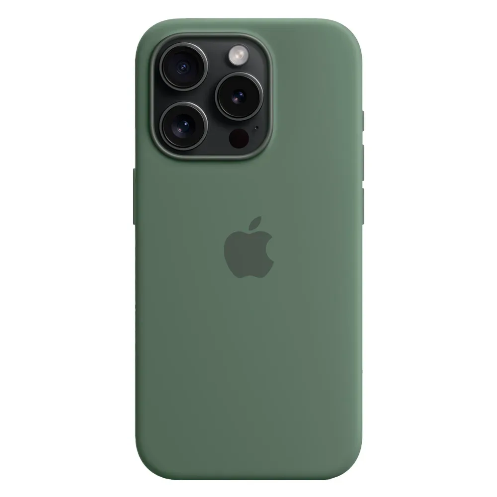 Силиконовый чехол с поддержкой MagSafe Apple Silicone Case для iPhone 15 Pro, Cypress (Кипарис)