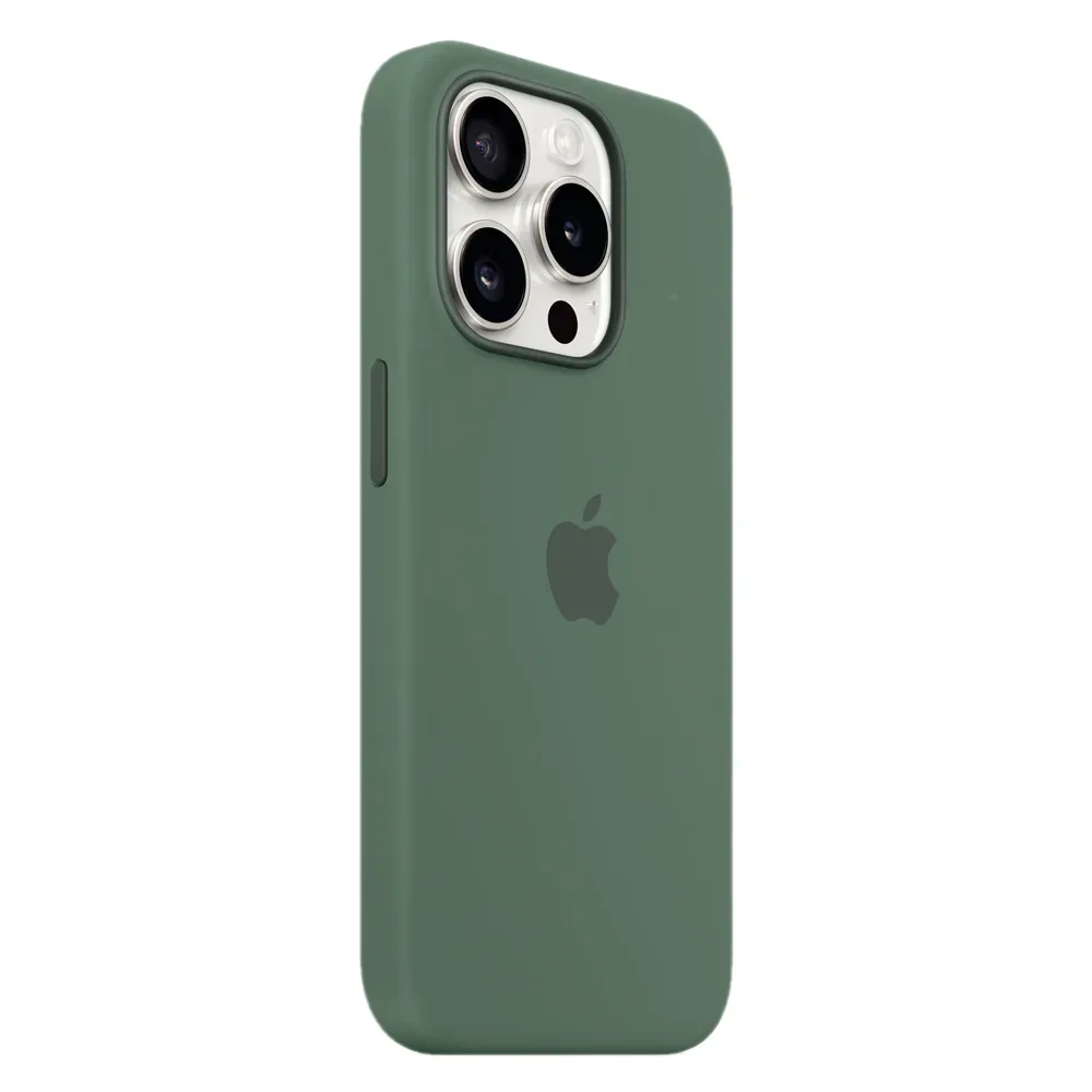 Силиконовый чехол с поддержкой MagSafe Apple Silicone Case для iPhone 15 Pro, Cypress (Кипарис)