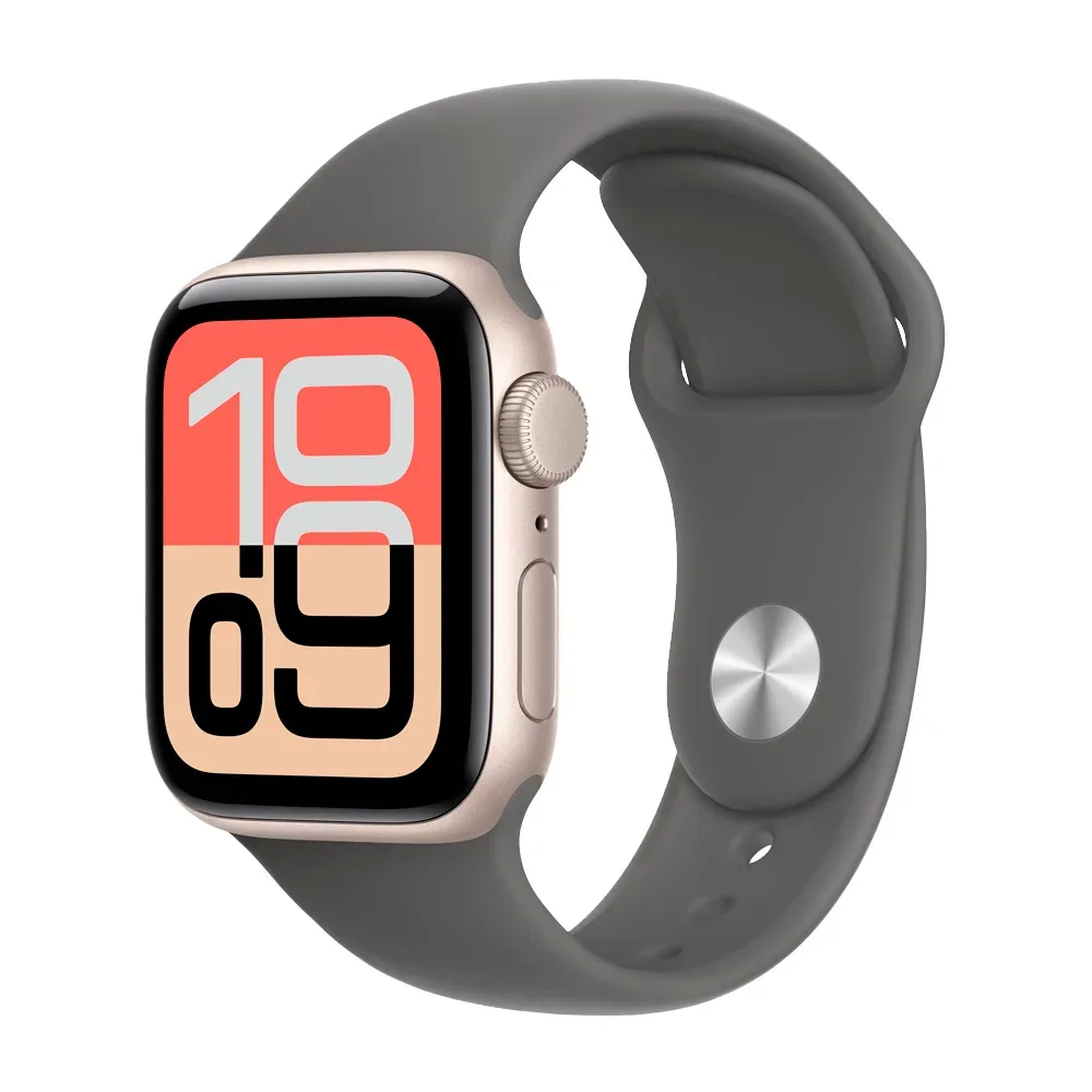 Умные часы Apple Watch SE 3 (2025) GPS, 40mm, Starlight Aluminium Case with Stone Gray Sport Band, S/M