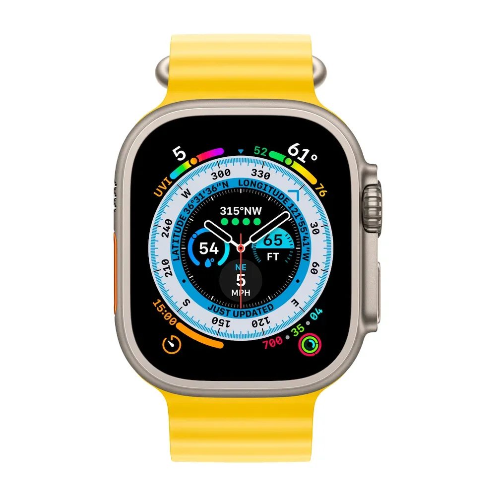 Умные часы Apple Watch Ultra GPS + Cellular, 49mm, Titanium Yellow Ocean Band (Желтый)