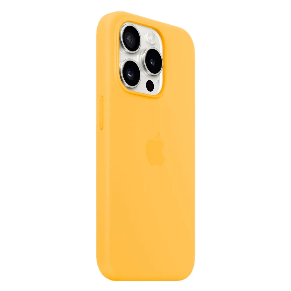 Силиконовый чехол с поддержкой MagSafe Apple Silicone Case для iPhone 15 Pro, Sunshine (Лучезарный желтый)