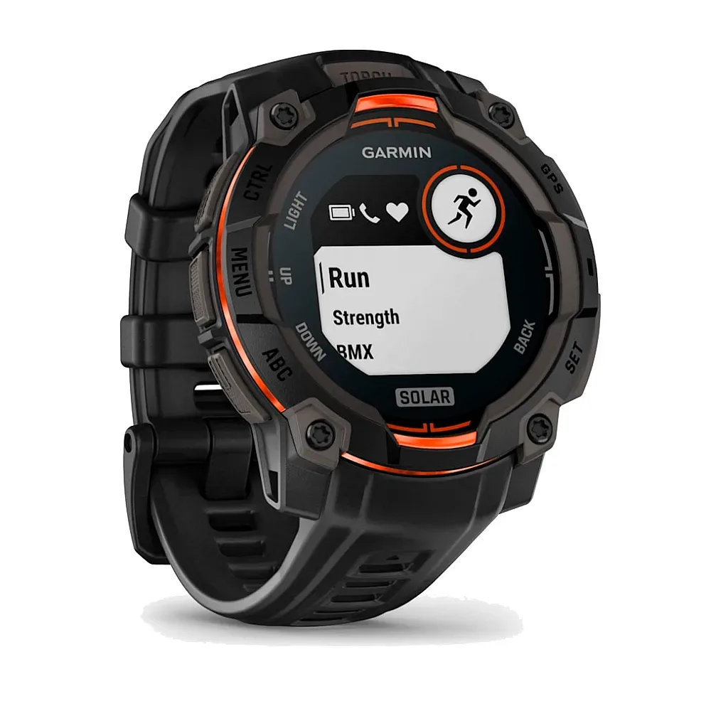 Умные часы Garmin Instinct 3, 45mm, Solar Black with Black Band (010-02934-00)