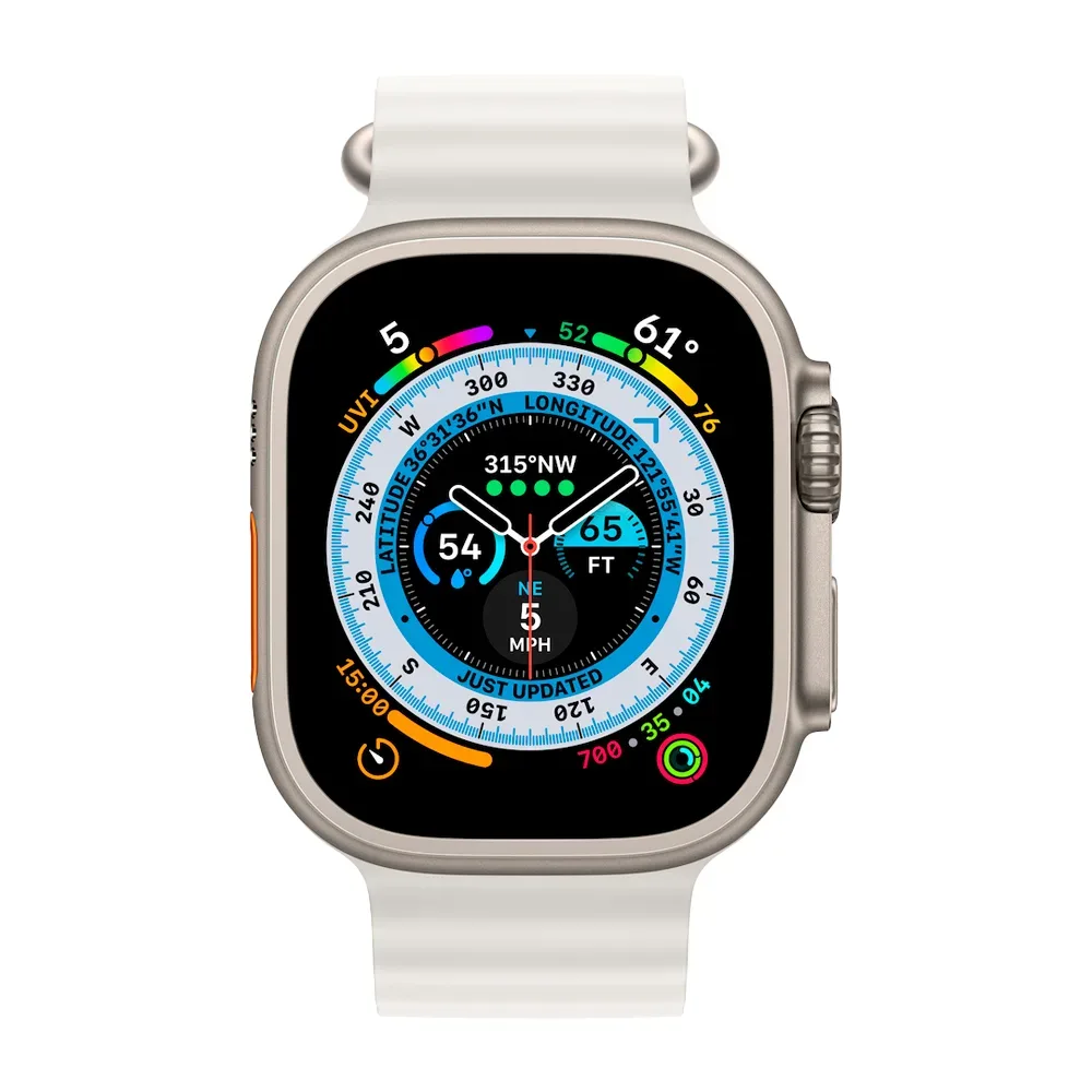 Умные часы Apple Watch Ultra GPS + Cellular, 49mm, Titanium White Ocean Band (Белый)