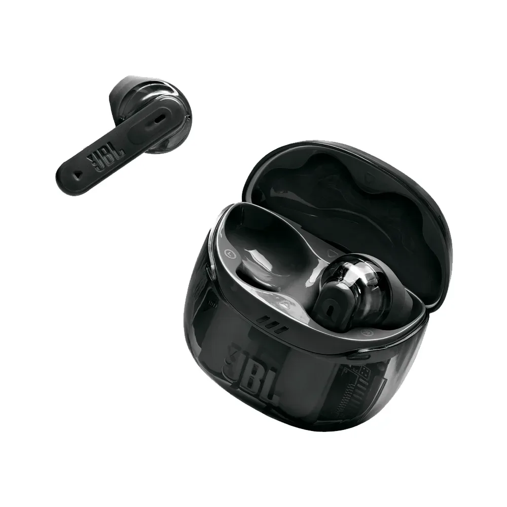 Беспроводные наушники JBL Tune FLEX, Black Ghost (Прозрачно-черные)