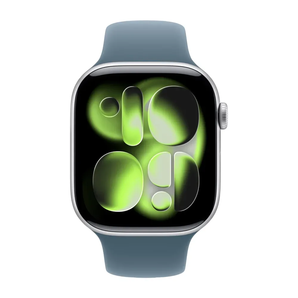Умные часы Apple Watch Series 11 GPS, 46mm, Silver Aluminium Case with Anchor Blue Sport Band, S/M