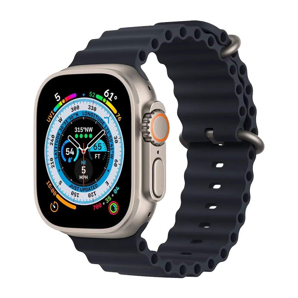 Умные часы Apple Watch Ultra GPS + Cellular, 49mm, Titanium Midnight Ocean Band (Темная ночь)