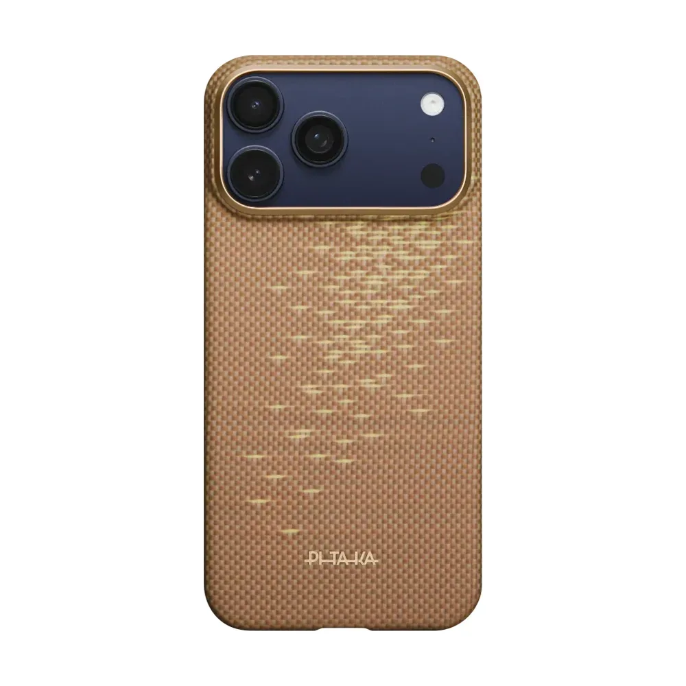 Чехол PITAKA Ultra-Slim Case для Apple iPhone 17 Pro Max (PitaTap) MagSafe, Golden Glint