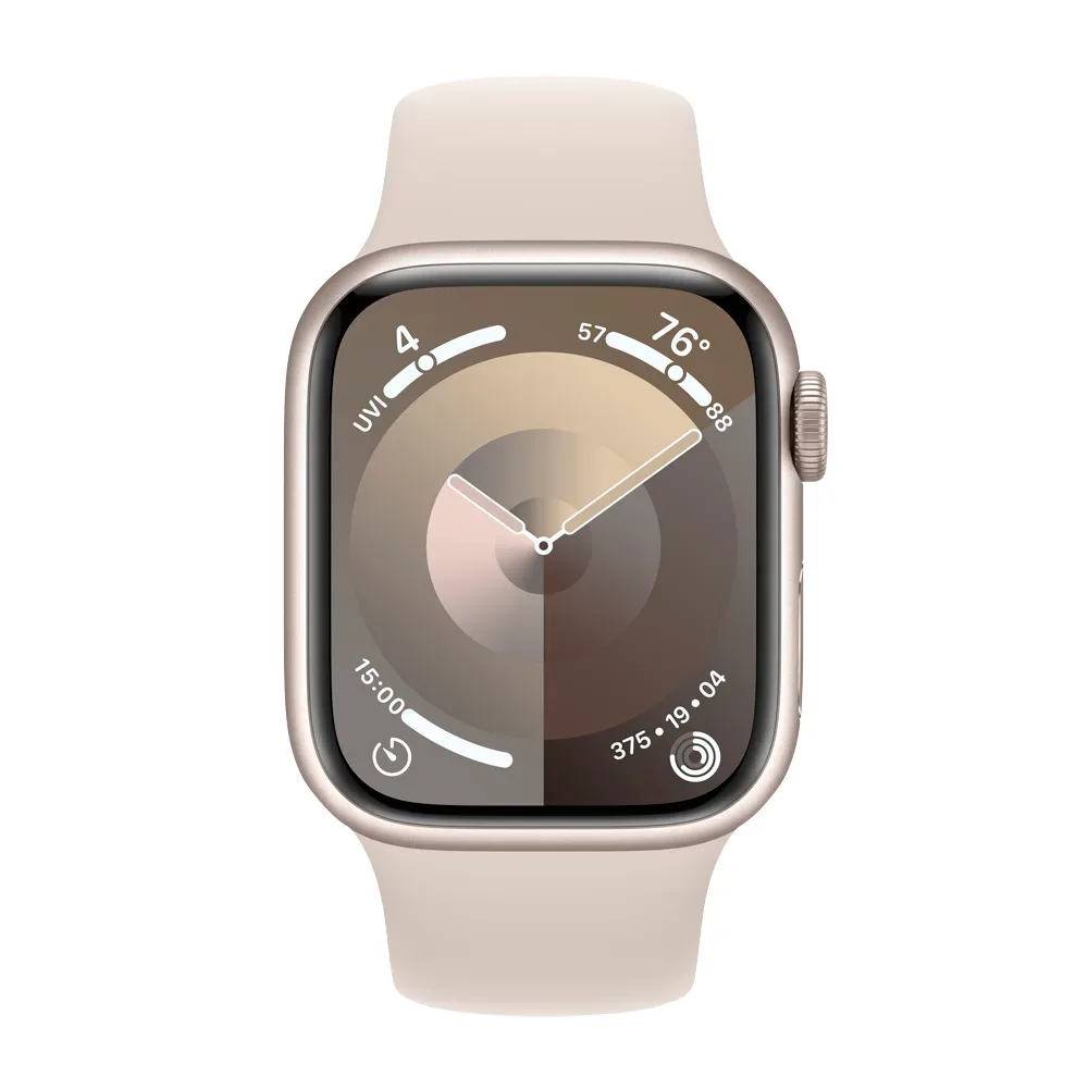 Умные часы Apple Watch Series 9 GPS, 41mm, Aluminium Case with Sport Band S/M, Starlight (Сияющая звезда)