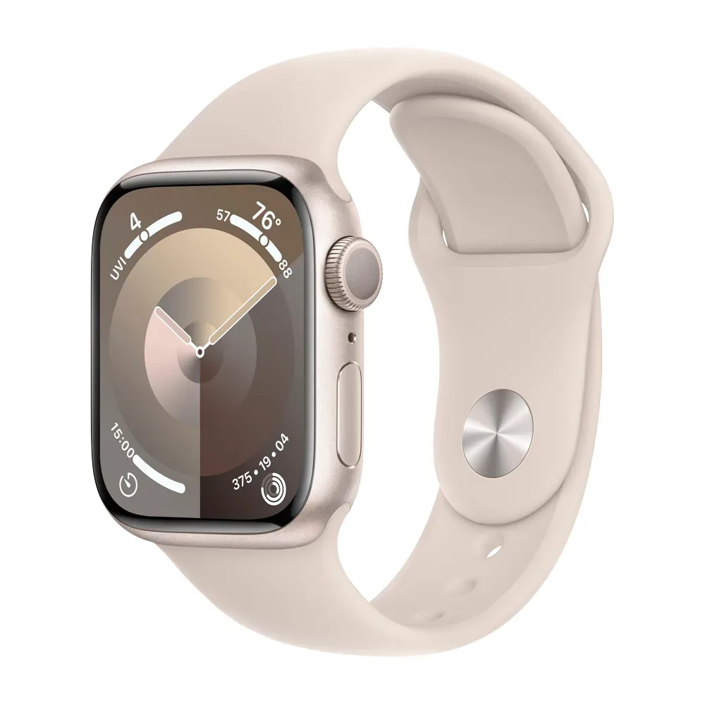 Умные часы Apple Watch Series 9 GPS, 41mm, Aluminium Case with Sport Band S/M, Starlight (Сияющая звезда)