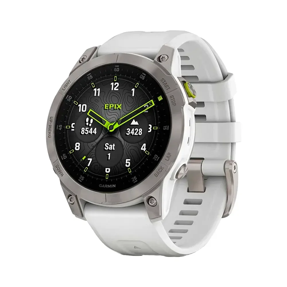Умные часы Garmin Epix (Gen 2), 47mm, Sapphire Titanium White (010-02582-21)