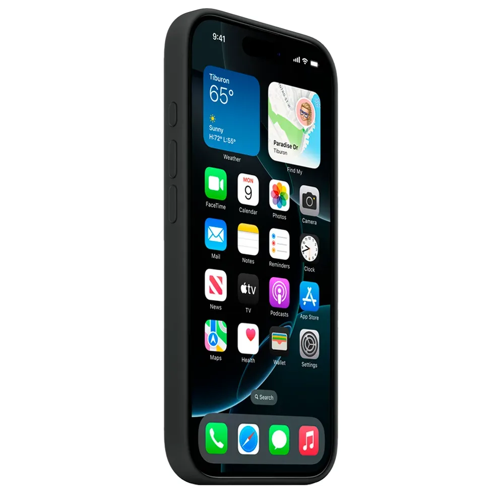 Силиконовый чехол с поддержкой MagSafe Apple Silicone Case для iPhone 16 Pro Max, Black (Черный)