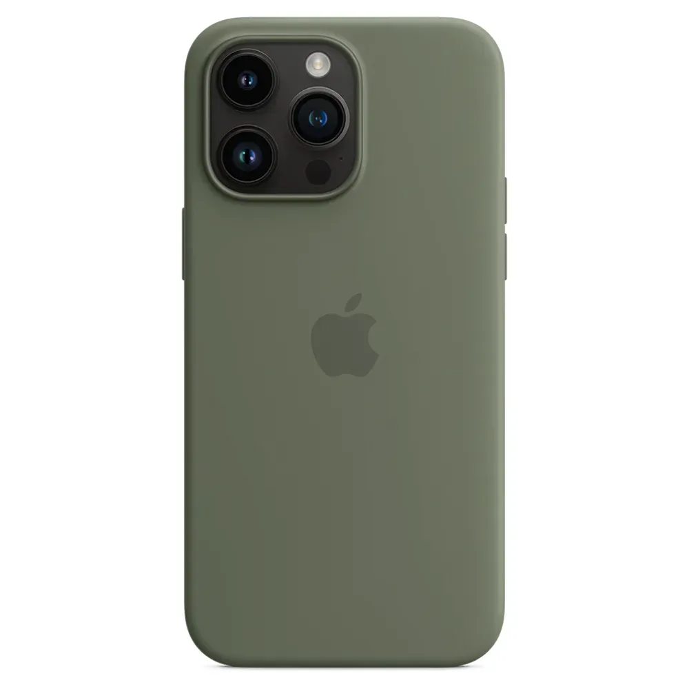 Силиконовый чехол с поддержкой MagSafe Apple Silicone Case для iPhone 14 Pro Max, Olive (Оливковый)